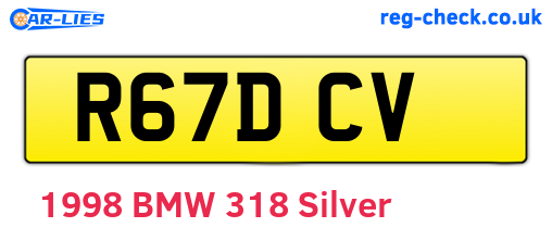 R67DCV are the vehicle registration plates.