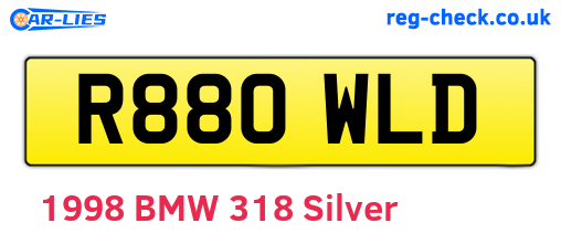 R880WLD are the vehicle registration plates.