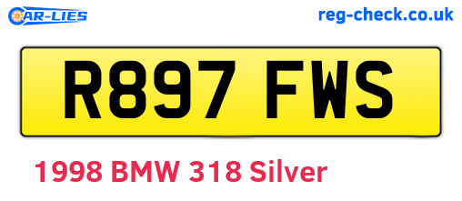 R897FWS are the vehicle registration plates.