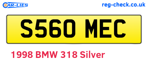 S560MEC are the vehicle registration plates.