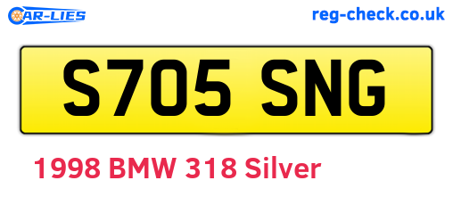 S705SNG are the vehicle registration plates.