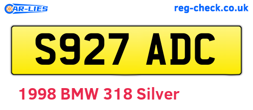 S927ADC are the vehicle registration plates.