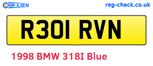 R301RVN are the vehicle registration plates.