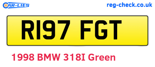 R197FGT are the vehicle registration plates.