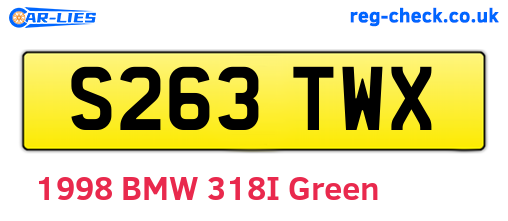 S263TWX are the vehicle registration plates.