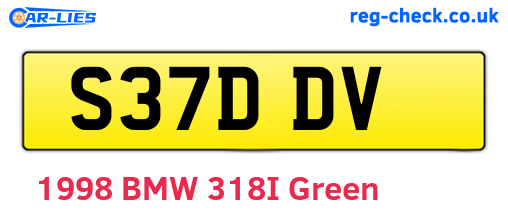 S37DDV are the vehicle registration plates.