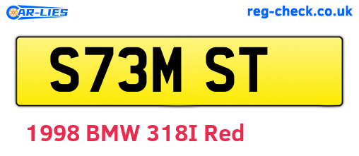 S73MST are the vehicle registration plates.