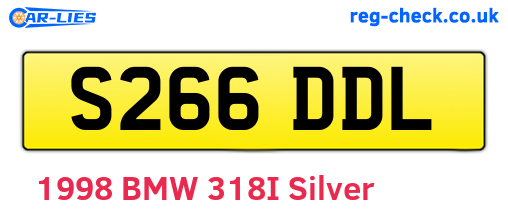 S266DDL are the vehicle registration plates.