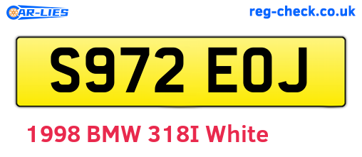 S972EOJ are the vehicle registration plates.