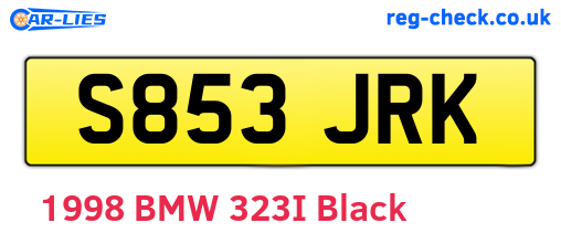 S853JRK are the vehicle registration plates.