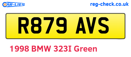 R879AVS are the vehicle registration plates.