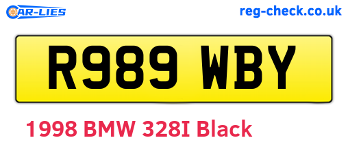 R989WBY are the vehicle registration plates.