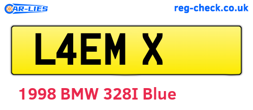 L4EMX are the vehicle registration plates.