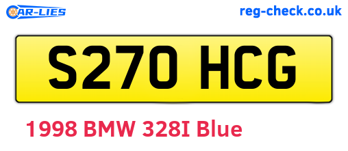 S270HCG are the vehicle registration plates.