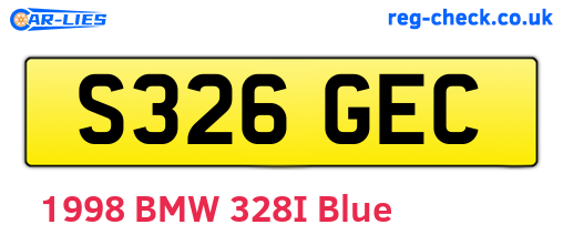 S326GEC are the vehicle registration plates.