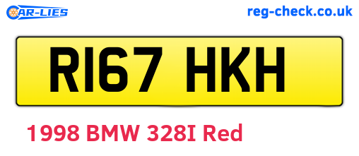 R167HKH are the vehicle registration plates.