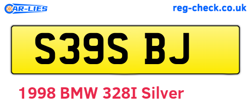 S39SBJ are the vehicle registration plates.