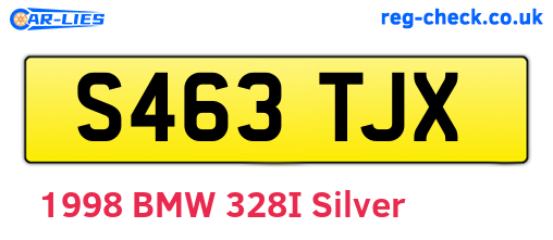 S463TJX are the vehicle registration plates.