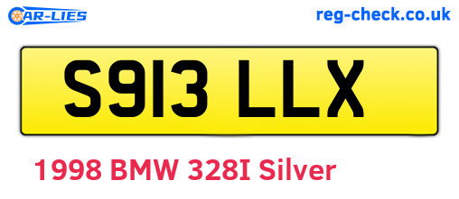 S913LLX are the vehicle registration plates.