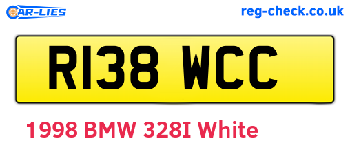 R138WCC are the vehicle registration plates.