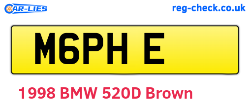M6PHE are the vehicle registration plates.