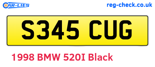 S345CUG are the vehicle registration plates.