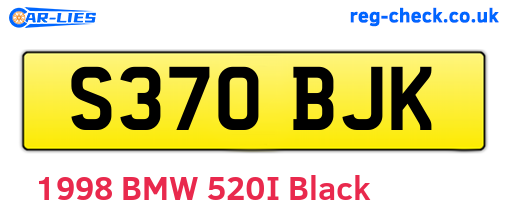S370BJK are the vehicle registration plates.