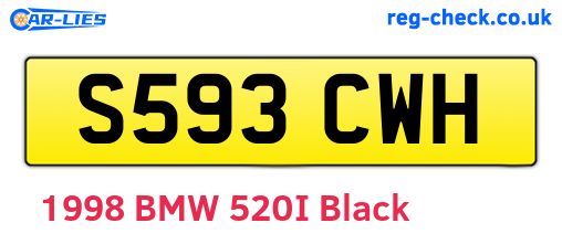 S593CWH are the vehicle registration plates.