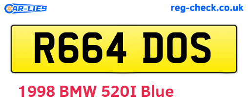 R664DOS are the vehicle registration plates.