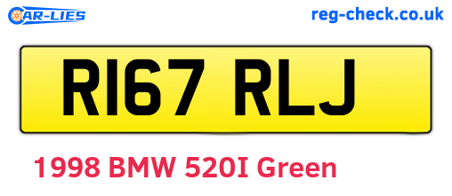 R167RLJ are the vehicle registration plates.