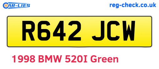 R642JCW are the vehicle registration plates.