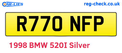 R770NFP are the vehicle registration plates.
