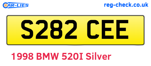 S282CEE are the vehicle registration plates.