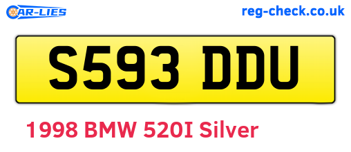 S593DDU are the vehicle registration plates.