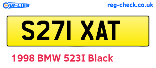S271XAT are the vehicle registration plates.