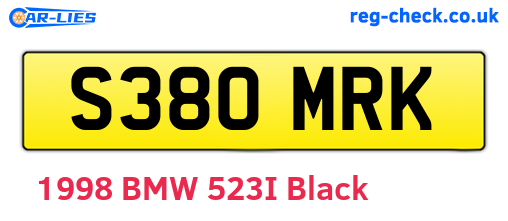 S380MRK are the vehicle registration plates.