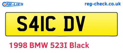S41CDV are the vehicle registration plates.