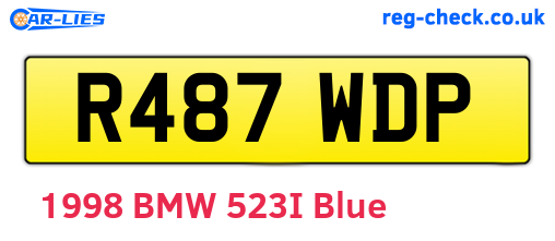 R487WDP are the vehicle registration plates.