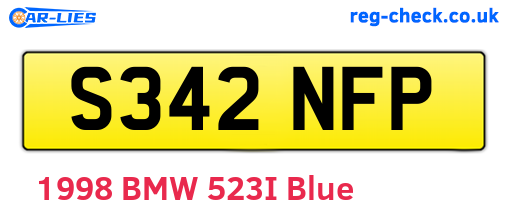 S342NFP are the vehicle registration plates.