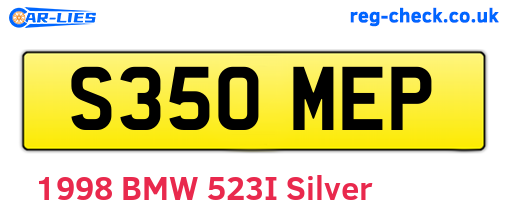 S350MEP are the vehicle registration plates.