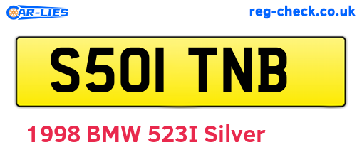 S501TNB are the vehicle registration plates.