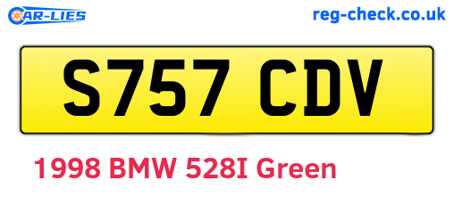 S757CDV are the vehicle registration plates.