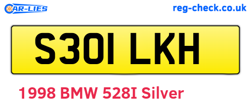 S301LKH are the vehicle registration plates.