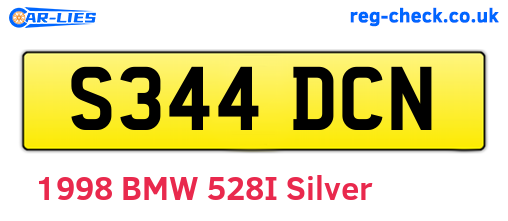 S344DCN are the vehicle registration plates.
