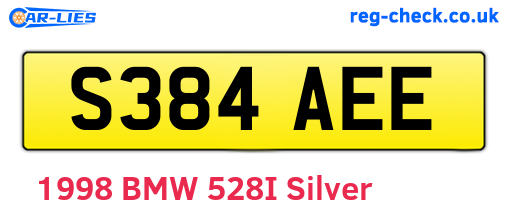 S384AEE are the vehicle registration plates.