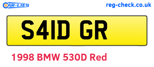 S41DGR are the vehicle registration plates.
