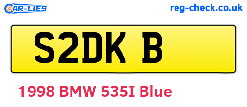 S2DKB are the vehicle registration plates.