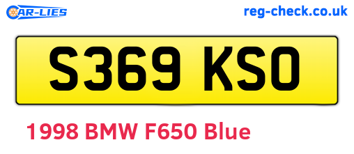 S369KSO are the vehicle registration plates.