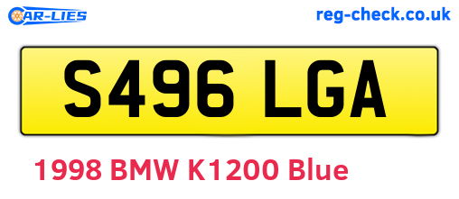 S496LGA are the vehicle registration plates.