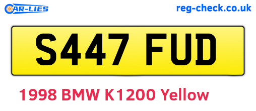 S447FUD are the vehicle registration plates.